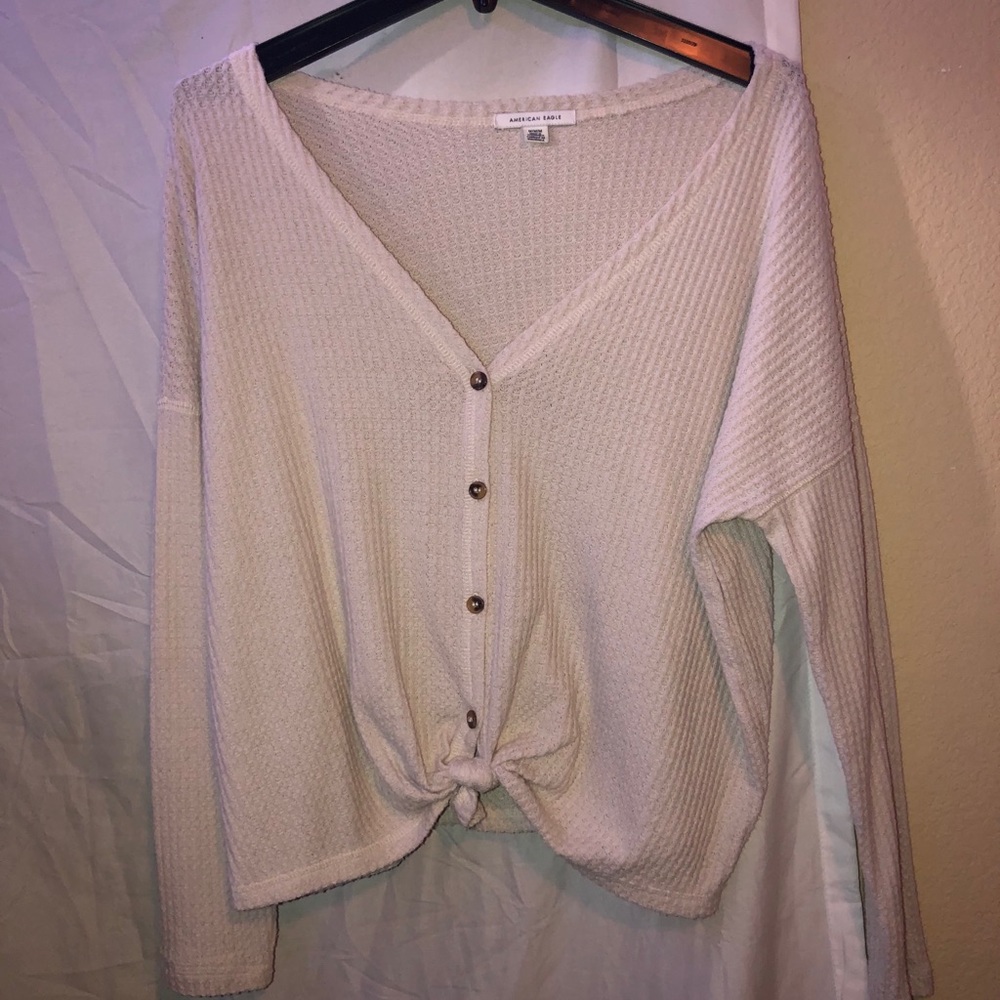 Long Sleeve Button Up Blouse American Eagle